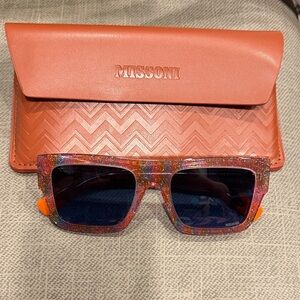 Missoni Vibrant Glitter Sunglasses with Case